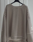 Sweatshirt, Perfect Life, Streifen, Cremeweiß