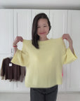 Pullover, Alpaka, Rundhalsausschnitt, 3/4 Ärmel, 6 Farben