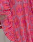 Musselin Kleid, rückenfrei, ärmellos, Peach-Leo