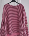 Sweatshirt, Perfect Life, Streifen, Rosa